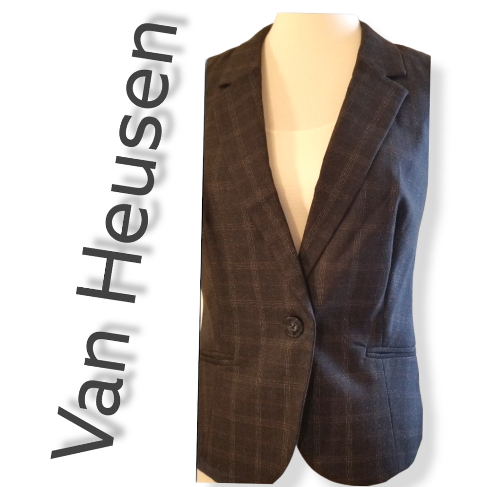 Van Heusen Gray Plaid Women's Blazer